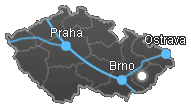 Karte, die die Position Otrokovice (Zlín, Zlín Bezirk)
